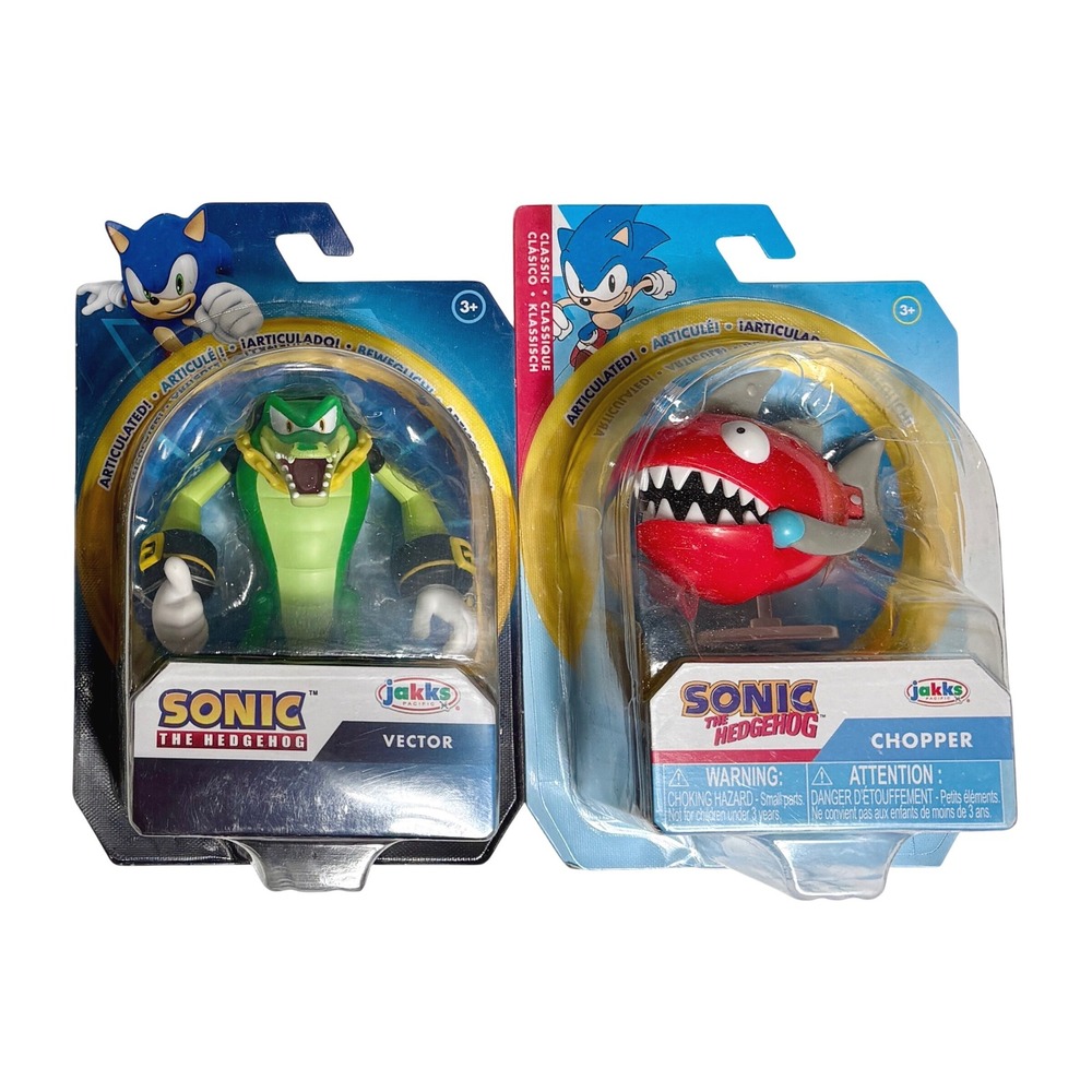 VECTOR & CHOPPER Sonic The Hedgehog Jakks Pacific 2.5" Figures